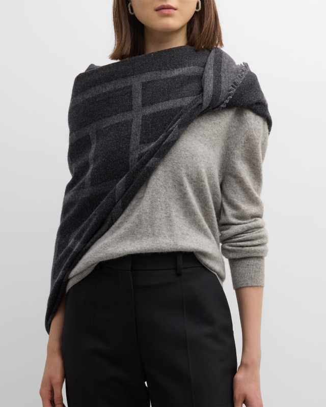Monogram Wool-Cashmere Scarf